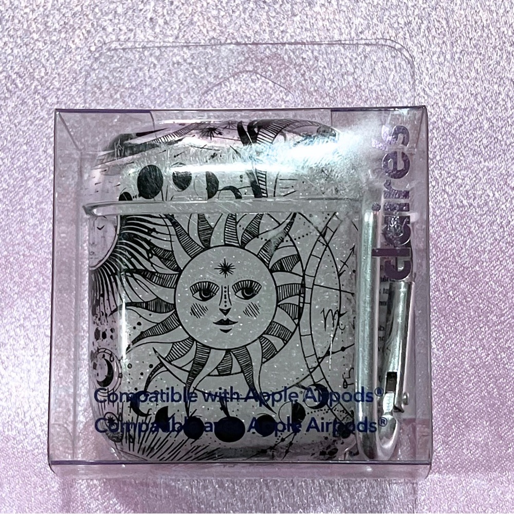 NWT Celestial AirPods Case Zodiac Sun Moon Whimsigoth Witchy Claire’s Clear